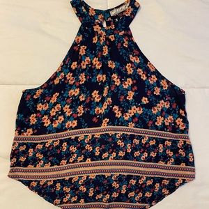 Floral Halter Tank Top